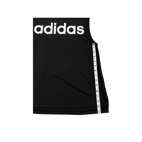 Adidas Black Sleeveless Tank with White Logo Graphic Size Small - Picture 10 of 11